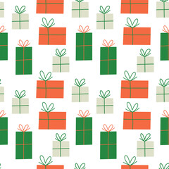 Saint Patrick's Day vector seamless pattern with ireland box gift. Irish background for print, textile, wrapping paper, fabric