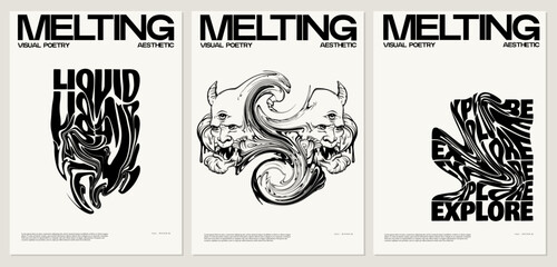 Vector hand drawn surreal illustration.