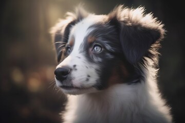Fototapeta na wymiar a close up of a dog with a blurry background. generative ai