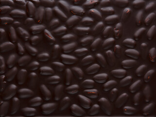 Close-up of a Chocolate Almond Dark