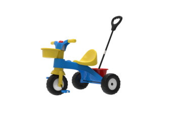 toddler tricycle on isolated background