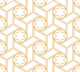 Seamless herringbone and six point geometric pattern