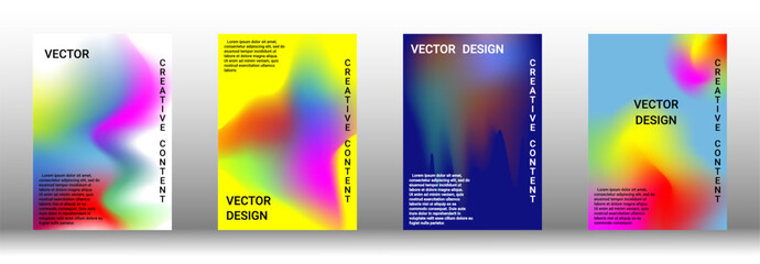 Artistic covers design. Creative fluid colors backgrounds. Set of abstract covers