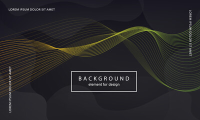 Abstract background. Wave element for design poster. Digital frequency track equalizer. Stylized art. Colorful shiny gradient lines created using blend tool. Curved wavy line smooth stripe. Vector.