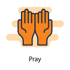 Pray icon. Suitable for Web Page, Mobile App, UI, UX and GUI design.