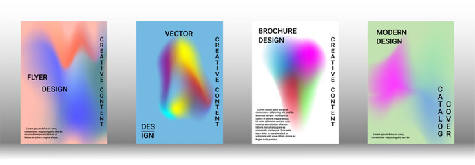 Artistic covers design. Creative fluid colors backgrounds. Set of abstract covers