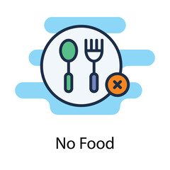 No Food icon. Suitable for Web Page, Mobile App, UI, UX and GUI design.