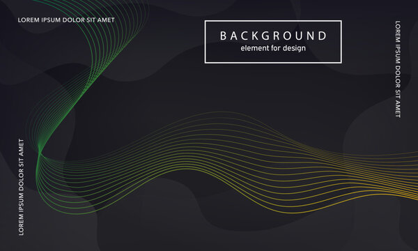 Abstract background. Wave element for design poster. Digital frequency track equalizer. Stylized art. Colorful shiny gradient lines created using blend tool. Curved wavy line smooth stripe. Vector.