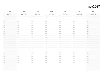 weekly planner with timesheet