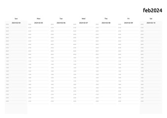 weekly planner with timesheet