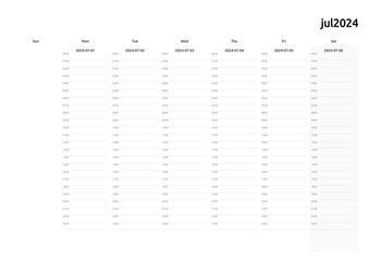 weekly planner with timesheet