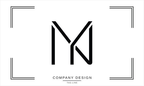 NY, YN, Abstract Letters Logo Monogram