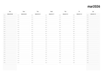 weekly planner with timesheet