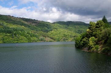 Lake of Villefort in Ardeche in France, Europe