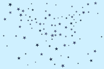 Star confetti. Abstract casual confetti background. Bright design pattern.