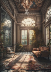 Interior design in a beautiful and stylish apartment, perfect for a cozy lifestyle