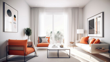 Fototapeta premium Interior design in a beautiful and stylish apartment, perfect for a cozy lifestyle