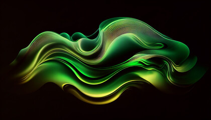 abstract fractal greenish background