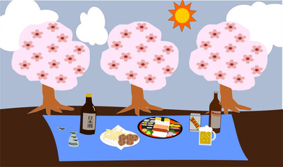 お花見人物なし