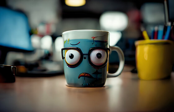 B&uuml;ro Tasse cyan