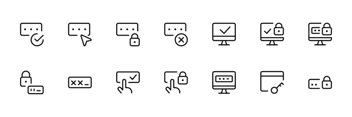 password security protection icon, password vector icon
