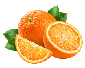 Orange isolated on white background, full depth of field