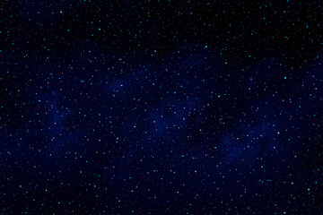 Fototapeta na wymiar Starry night sky background. Galaxy space background. Glowing stars in space. Dark blue night sky with stars.