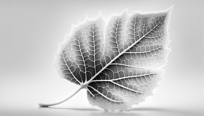 close up of a black and white leaf