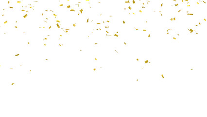 falling confetti golden particles