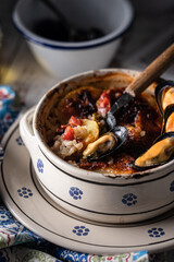 Riso patate e cozze or Italian rice, potato and mussels 