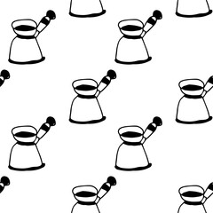 Seamless vector pattern of a coffee brewer