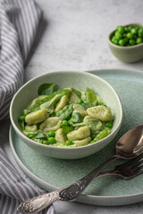 green peas gnocchi 
