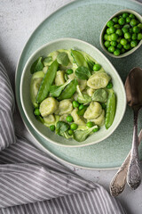 green peas gnocchi 