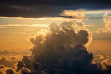 Obraz na płótnie Canvas Gorgeous clouds lit by the sun. Generative AI