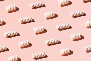 Creative pink swirl candy pattern.