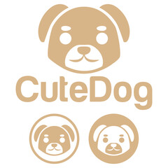 Cute Kawaii head dog puppy Mascot Cartoon Logo Design Icon Illustration Character vector art. for every category of business, company, brand like pet shop, product, label, team, badge, label