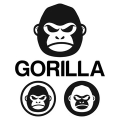 Cute Kawaii head gorilla ape Mascot Cartoon Logo Design Icon Illustration Character vector art. for every category of business, company, brand like pet shop, product, label, team, badge, label