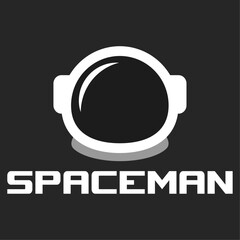 Modern mascot flat design simple minimalist cute head astronaut logo icon design template vector with modern illustration concept style for shop, badge, emblem and label © aldonat