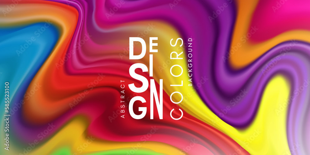 Canvas Prints colorful abstract background with flowing colors. vector illustration in modern fluid style.