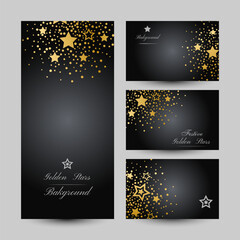 Fototapeta na wymiar Anniversary luxury backgrounds with gold stars decoration.