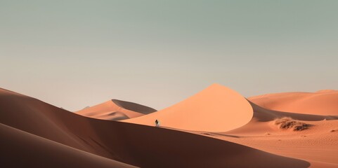 Fototapeta na wymiar Simplicity in the Desert, generative ai