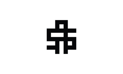 SA Logo. Letter SA logo negative space vector design