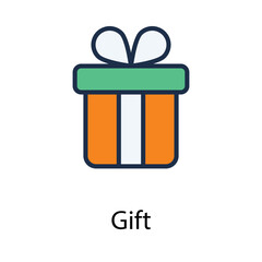 Gift icon. Suitable for Web Page, Mobile App, UI, UX and GUI design.
