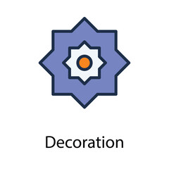 Decoration icon. Suitable for Web Page, Mobile App, UI, UX and GUI design.