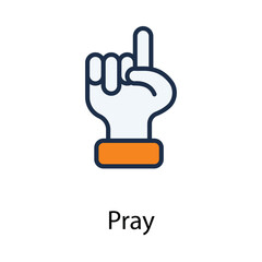 Pray icon. Suitable for Web Page, Mobile App, UI, UX and GUI design.