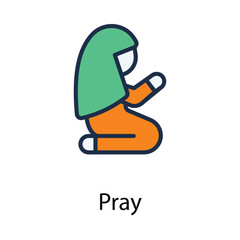 Pray icon. Suitable for Web Page, Mobile App, UI, UX and GUI design.