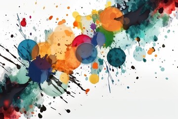  a colorful background with lots of paint splattered on it.  generative ai
