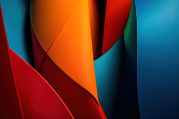  a colorful abstract background with curves and curves in red, orange, blue, and green.  generative ai