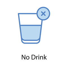 No Drink icon. Suitable for Web Page, Mobile App, UI, UX and GUI design.