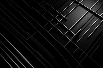  a black and white abstract background with lines and lines on it.  generative ai